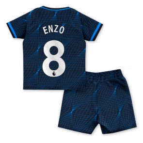Chelsea Enzo Fernandez #8 Gostujuci Dres za Dječji 2023-24 Kratak Rukavima (+ kratke hlače)